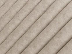 Lit coffre 160 x 200 cm avec tête de lit coutures verticales - Tissu - Taupe - SARAH II