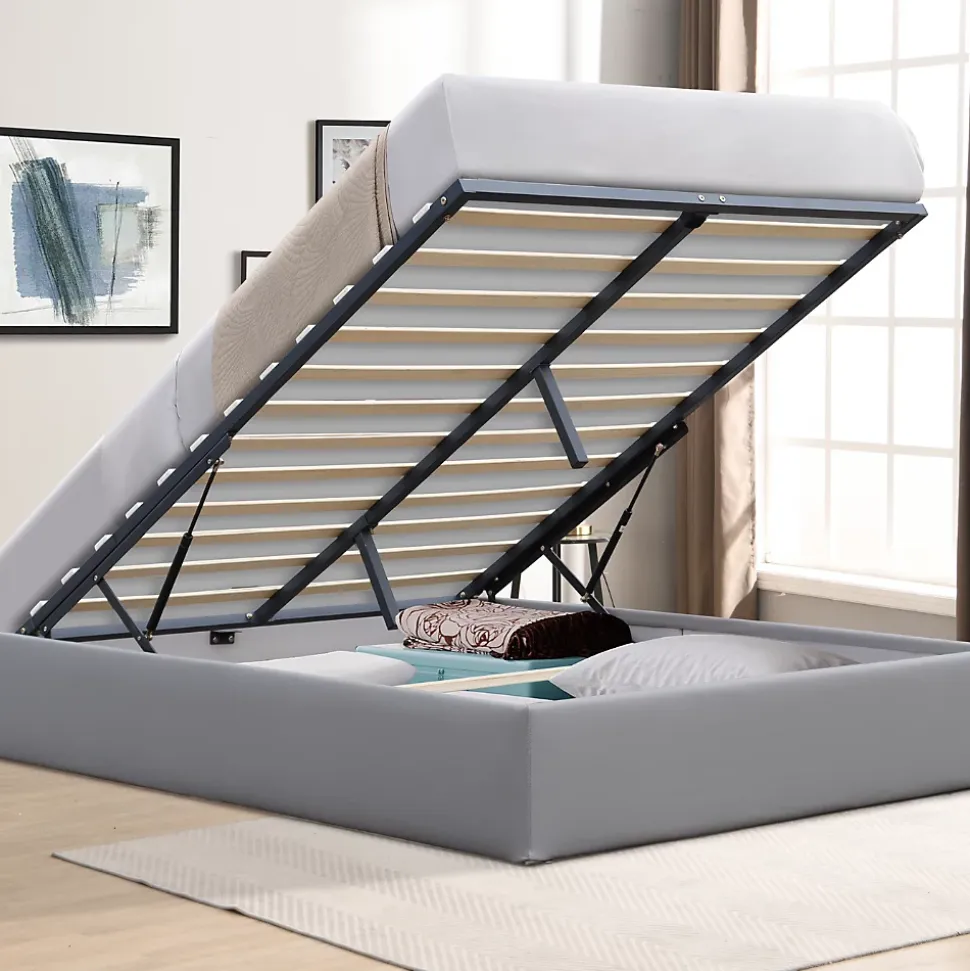 Lit coffre - 120x190 cm - montage rapide - confort optimal - - design moderne