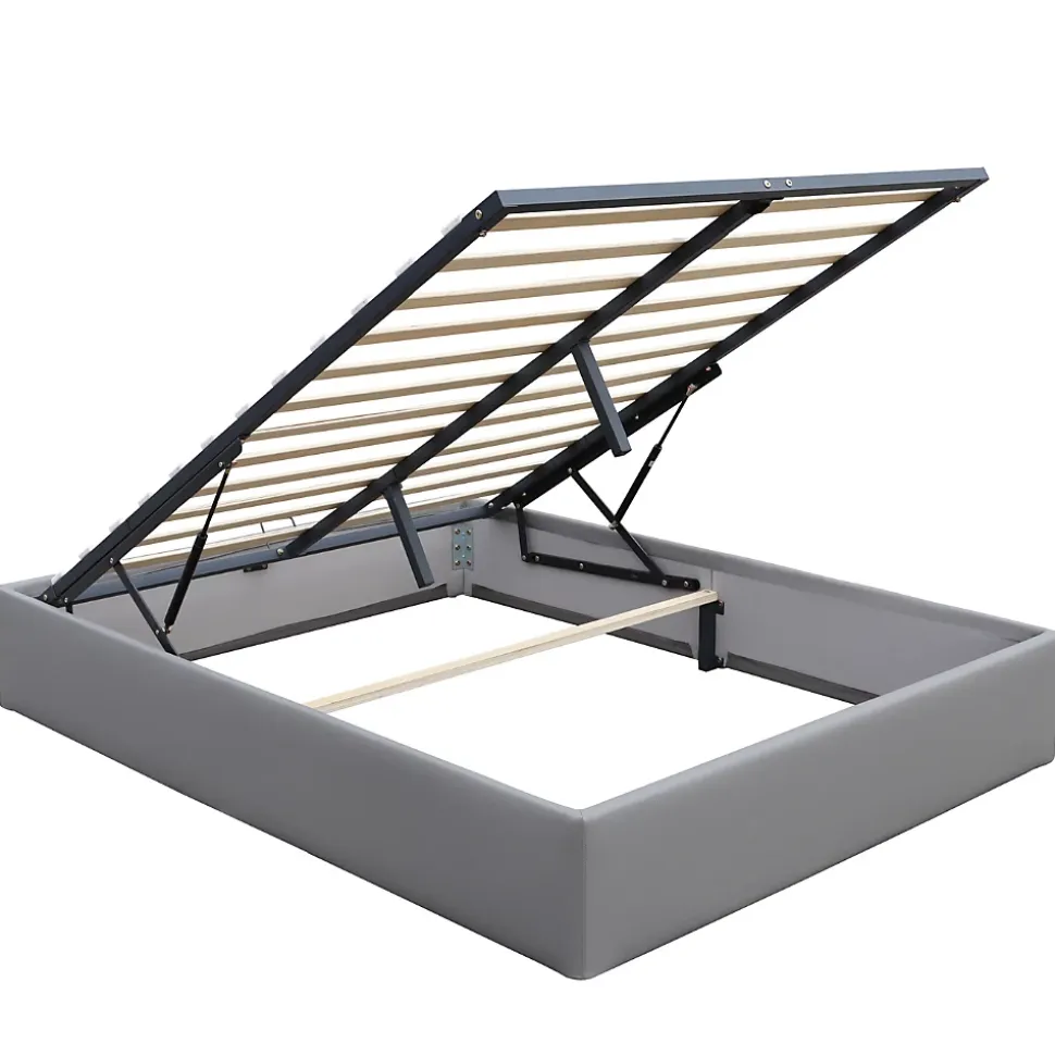 Lit coffre - 180x200 cm - montage rapide - 2 x 14 lattes - confort optimal - design moderne -