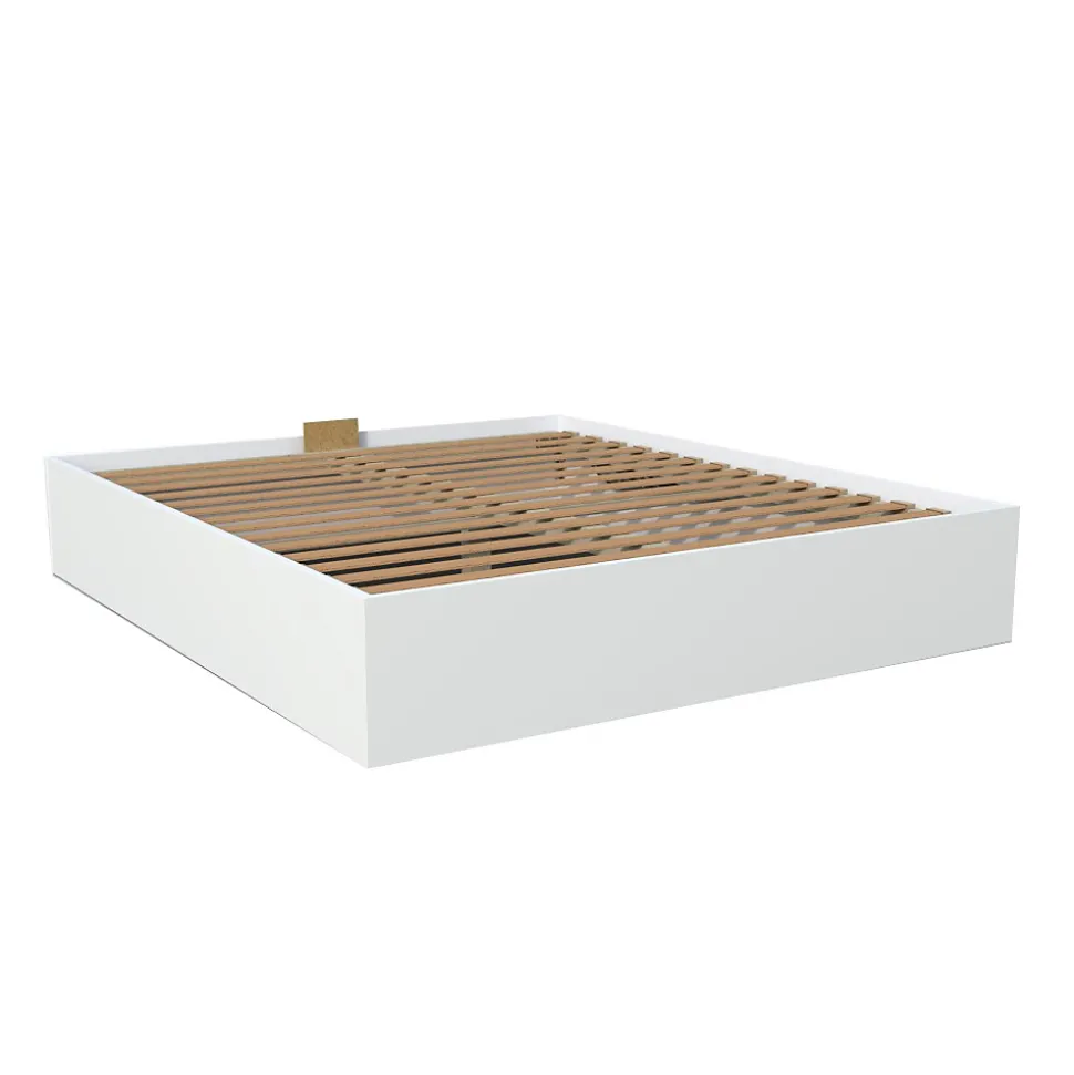Lit coffre BILBAO 180x200 cm + sommier / blanc