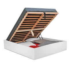 Lit coffre BILBAO 180x200 cm + sommier / blanc