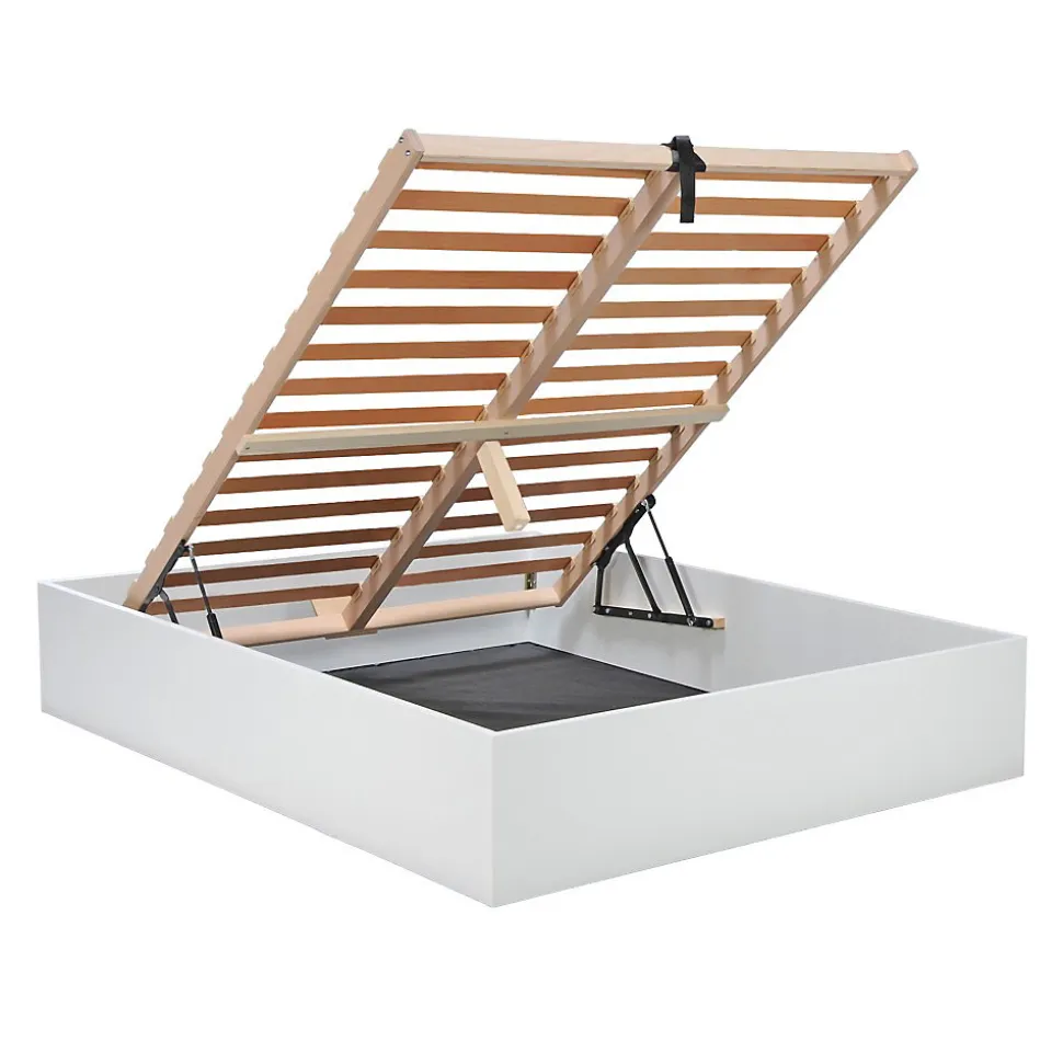 Lit coffre BILBAO 180x200 cm + sommier / blanc