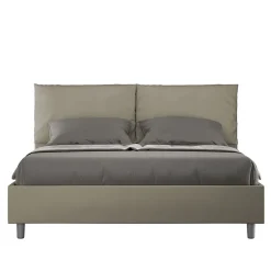 Lit coffre capitonné Antea 160x200 simili cuir cappuccino