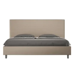 Lit coffre capitonné simili cuir gris tourterelle Focus 200x200