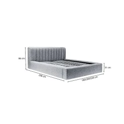 Lit coffre CERVIN Velours doux Sauge Nocturne 180x200 cm Sommier relevable Design élégant