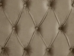Lit coffre chesterfield 160 x 200 cm - Velours - Taupe + Matelas - DULENI