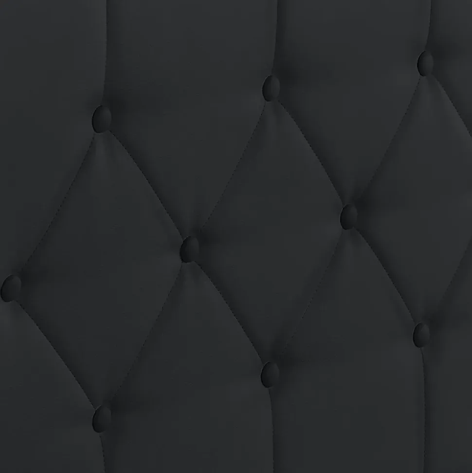 Lit coffre double AUSTIN avec tête de lit et sommier 160 x 200 cm PVC noir