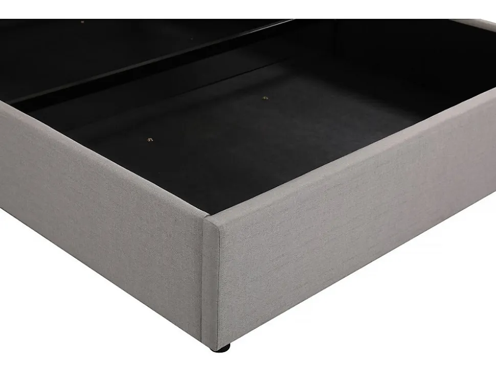 Lit coffre double "Megeve" 140 x 200 cm Gris