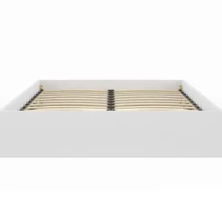 Lit coffre double SANDSIDE avec sommier 140 x 190 cm blanc