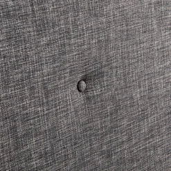 Lit coffre double scandinave LULEA avec tête de lit et sommier 140 x 190 cm tissu gris anthracite