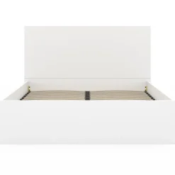 Lit coffre double SEASIDE avec tête de lit et sommier 140 x 190 cm blanc