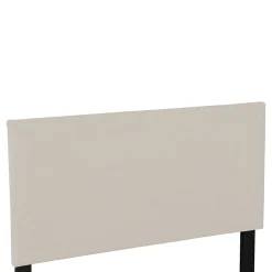 Lit coffre Juva rembourré avec velours côtelé 90 x 200 cm beige Corium