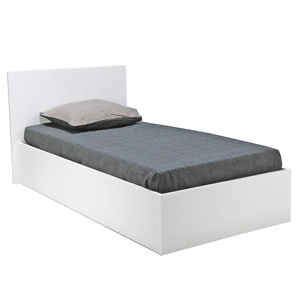 Lit coffre MADRID 90x190 + 1 sommier / Blanc