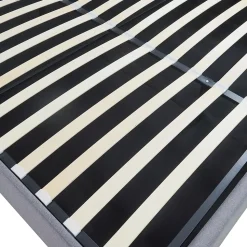 Lit coffre Nola 180 x 200 cm gris en.casa