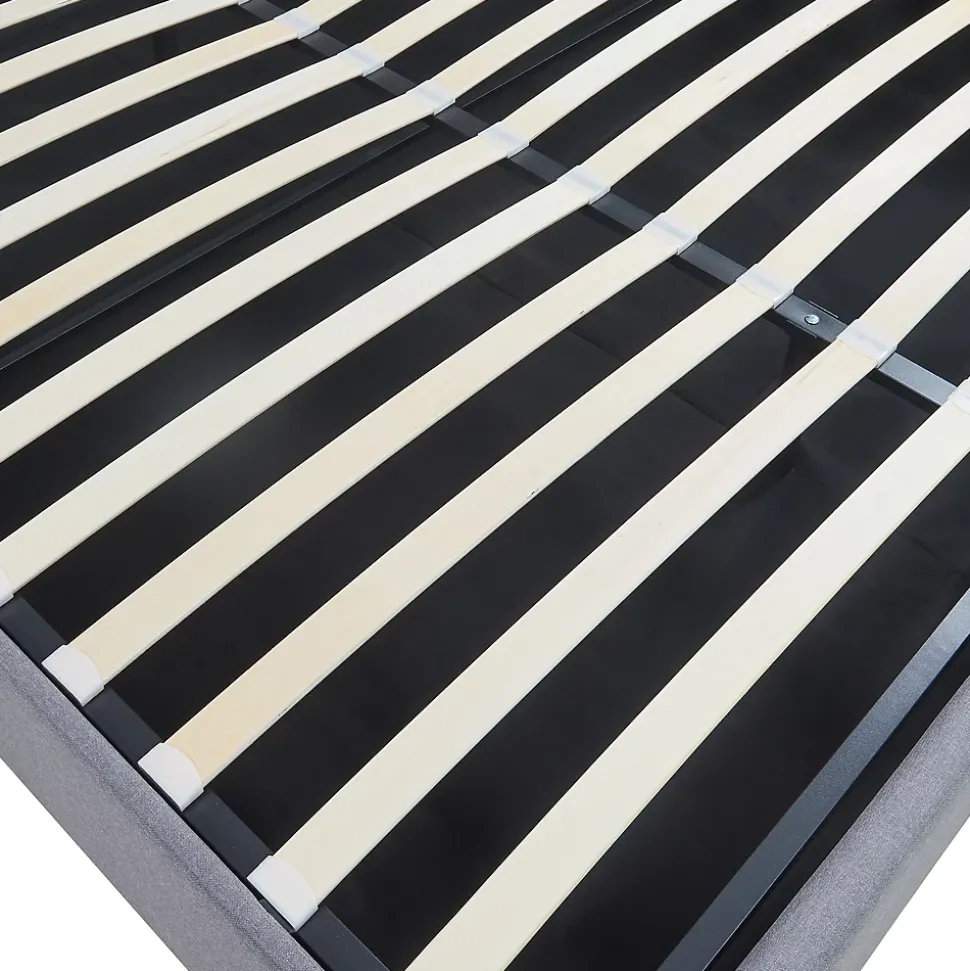 Lit coffre Nola 180 x 200 cm gris en.casa