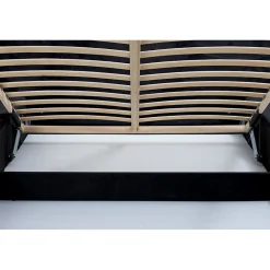 Lit coffre ORLANE Noir Ardoise polaire 160x200 cm Sommier relevable Design haut de gamme