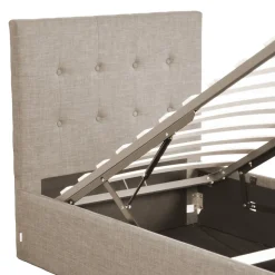 Lit coffre PARMA 90x190 + 1 sommier / Beige