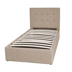 Lit coffre PARMA 90x190 + 1 sommier / Beige