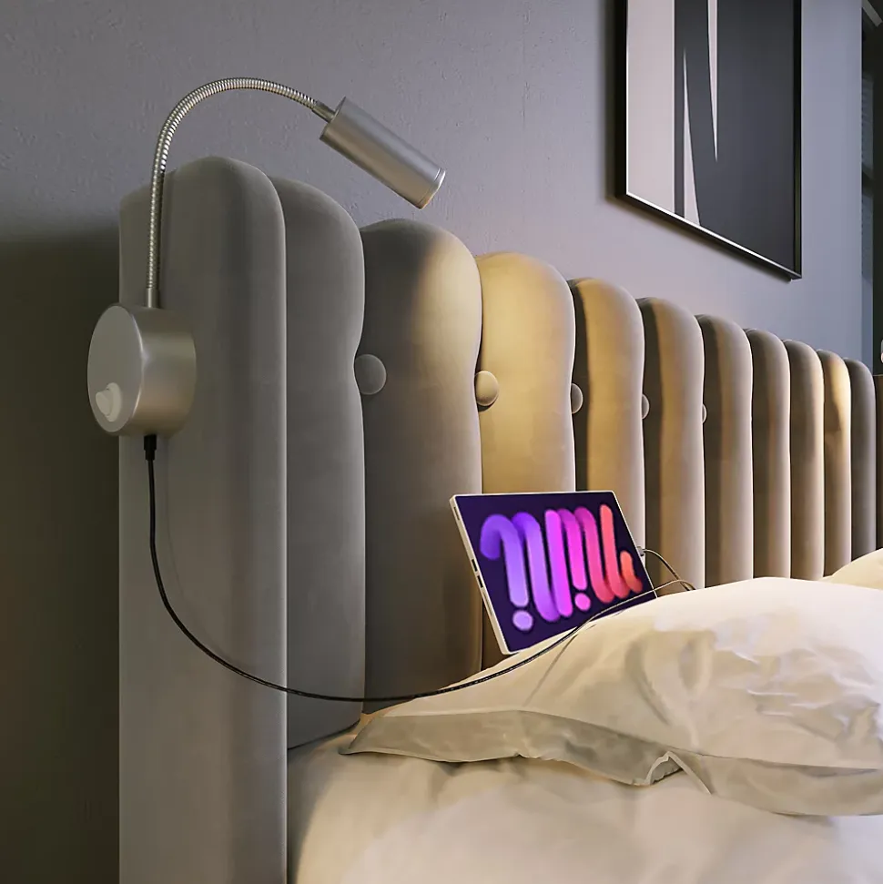 Lit Coffre Simple Rembourré Tête De Lit Rangement Velours 90x200 Gris Blackcolors