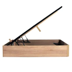 LIT COFFRE SPIRO 160x200cm + 1 SOMMIER / Décor Chêne Blanchi