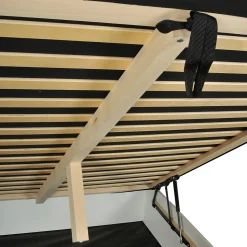 LIT COFFRE SPIRO 160x200cm + 1 SOMMIER / BLANC