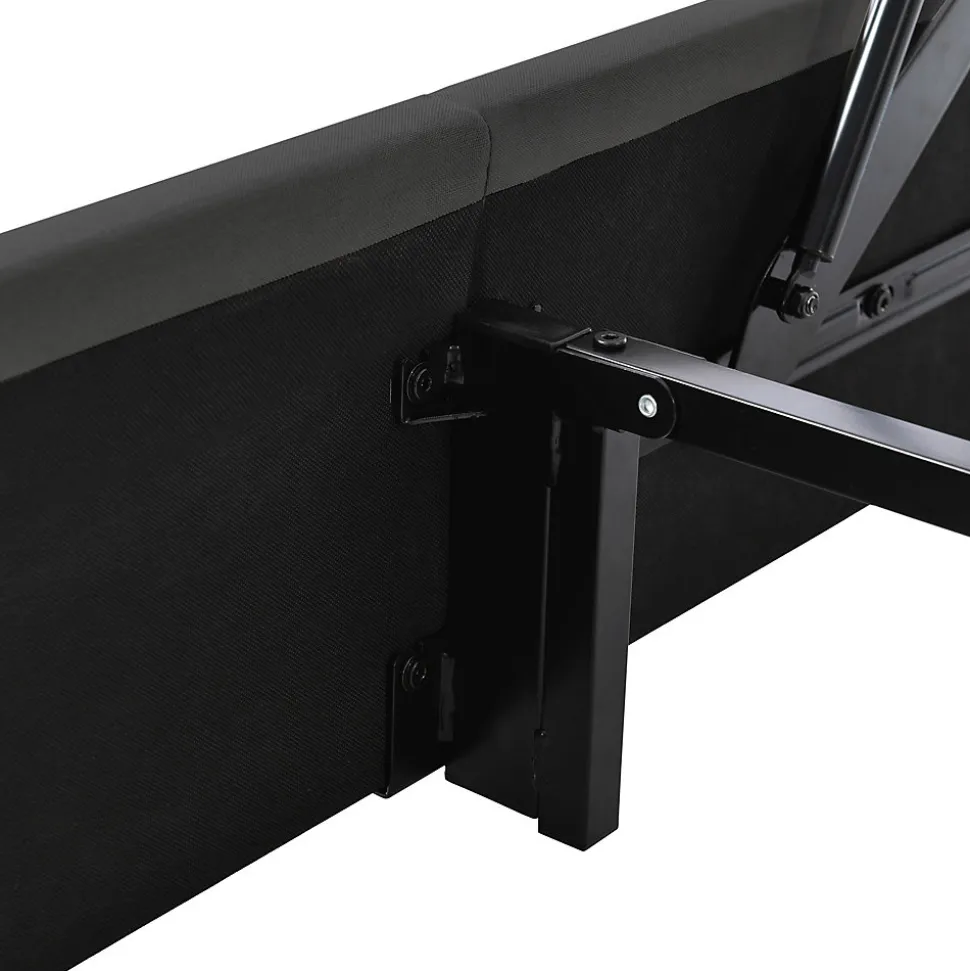 Lit coffre 160x200 cm - Lit double rembourré Gris avec sommier à lattes - Lin - Sans Matelas