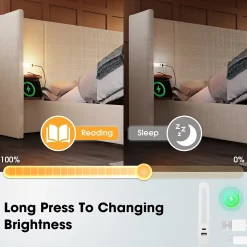 Lit coffre 180x200 cm - Lit double capitonné avec table de chevet et lampe de lecture - Velours côtelé - Sans Matelas - Beige