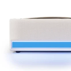 Lit Coffre 140x200 cm - Lit Double avec Poches de Rangement - Lin + MDF - Sans Matelas - Beige