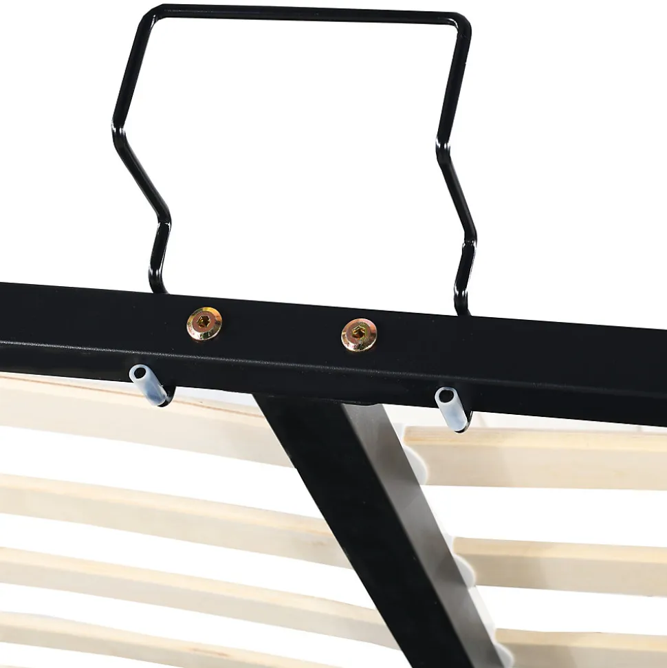 Lit coffre 140x200 cm - Lit double avec tête de lit fleur réglable - Velours + Métal + MDF - Sans matelas - Rose