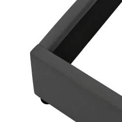 Lit Coffre 160x200 cm - Lit Double Rembourré - Tête de Lit avec Rangement - Lin - Sans Matelas - Gris