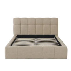 Lit coffre 140x190 cm ELIAS + sommier / Beige