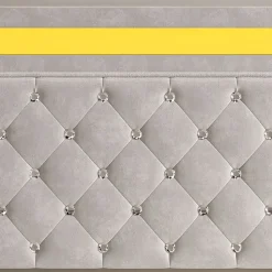 Lit coffre 160x200 cm en velours - avec LED et sommier à lattes - Lit double de rangement - avec tête de lit réglable - Beige