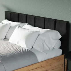 Lit coffre 160x200 sommier inclus Solal Bois et Noir