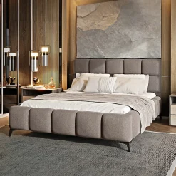 Lit coffre 160x200 sommier inclus Mira Beige