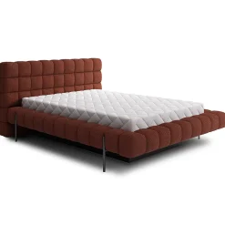 Lit coffre 180x200 sommier inclus Ezio Brique