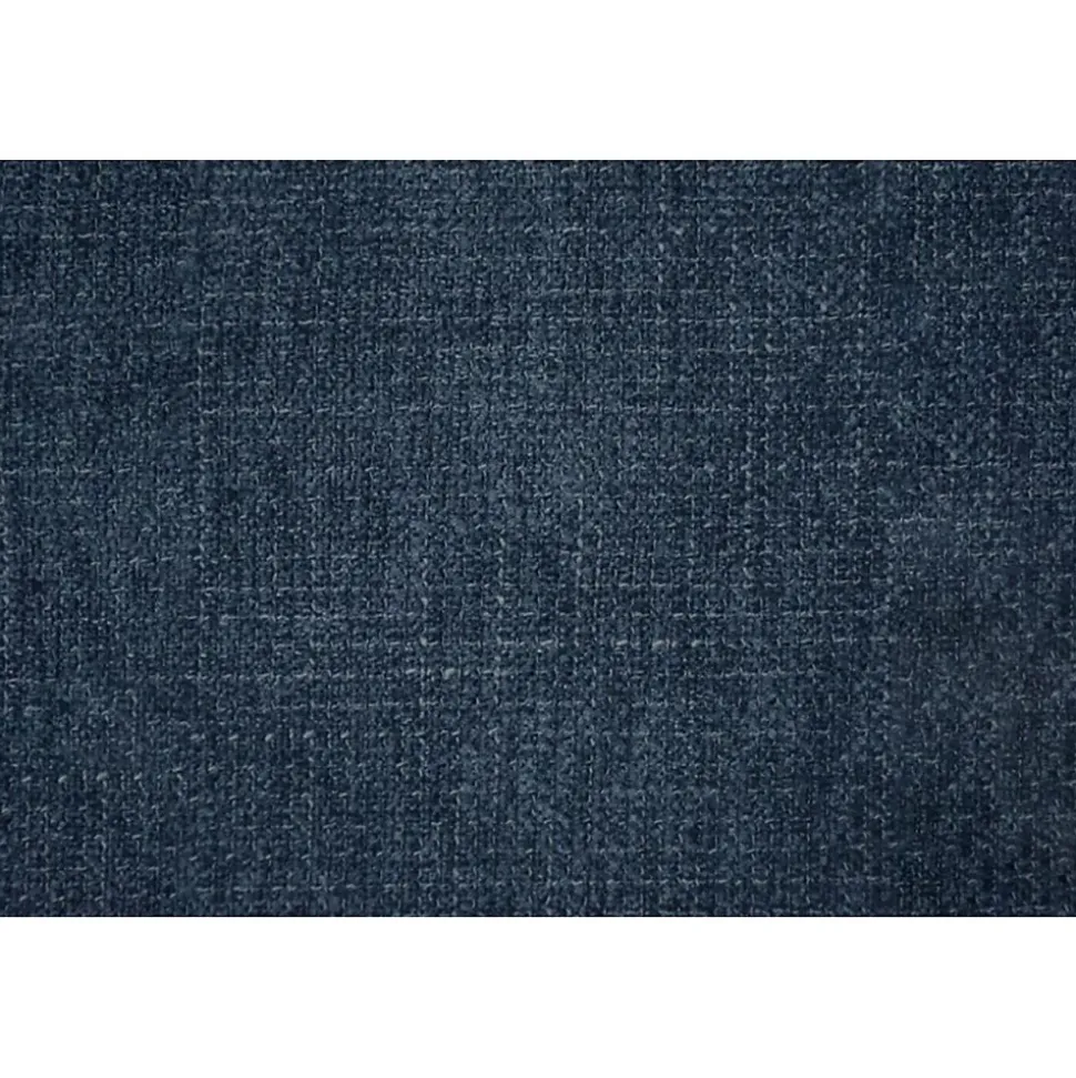 Lit coffre 140x190cm avec tête de lit capitonnée Tissu Bleu - Hauteur totale : 39cm