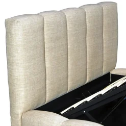 Lit coffre 140x190cm NEST + 1 sommier / Beige