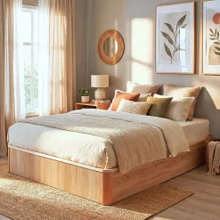 Lit coffre 180x200cm VERSO + 1 sommier / Décor Chêne Blanchi