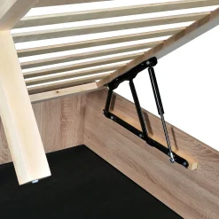 Lit coffre 180x200cm VERSO + 1 sommier / Décor Chêne Blanchi