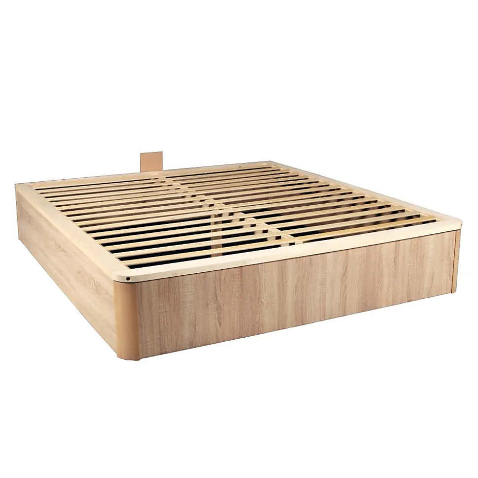 Lit coffre 180x200cm VERSO + 1 sommier / Décor Chêne Blanchi