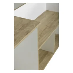 Lit combiné enfant OSCAR - 90 x 190 cm - Chene clair / Blanc - Diagone