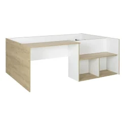 Lit combiné enfant OSCAR - 90 x 190 cm - Chene clair / Blanc - Diagone