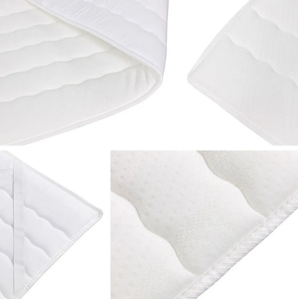 Lit continental Baltimore 128, Unique, Gris, Tissu, Disponible