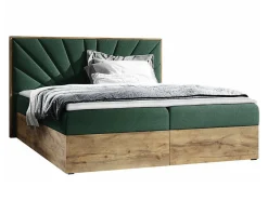 Lit continental Baltimore 191, Double, Vert, Tissu, Disponible