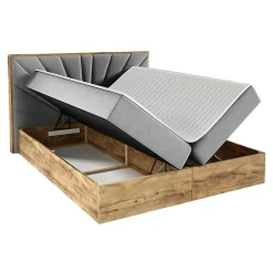 Lit continental Baltimore 191, Double, Vert, Tissu, Disponible