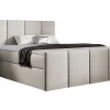 Lit continental Baltimore 154, Double, Brun clair, Tissu, Disponible