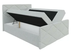 Lit continental Baltimore 155, Double, Jaune, Tissu, Disponible