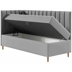 Lit continental Baltimore 164, Unique, Turquoise, Faux cuir