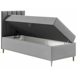 Lit continental Baltimore 170, Unique, Vert, Faux cuir, Disponible