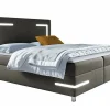 Lit continental Baltimore 173, Double, Marron, Tissu, Disponible